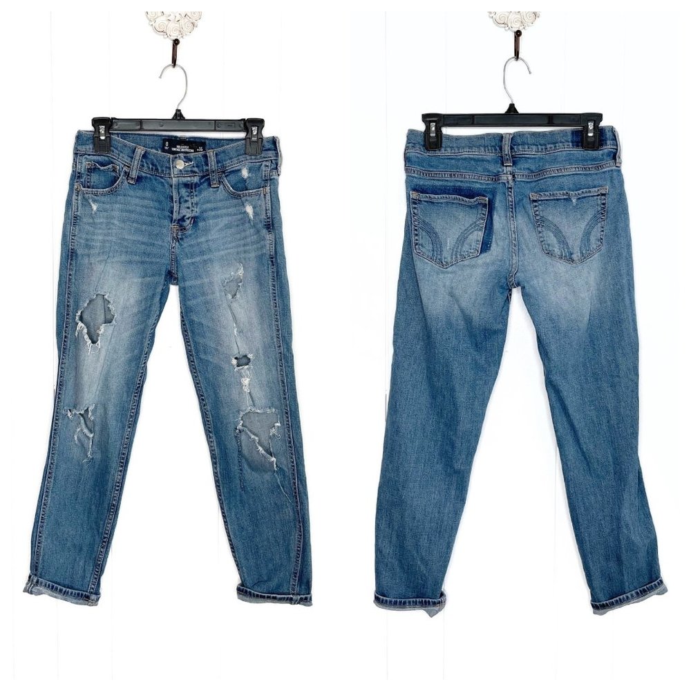 Hollister Distressed Vintage Boyfriend Jeans Size 24